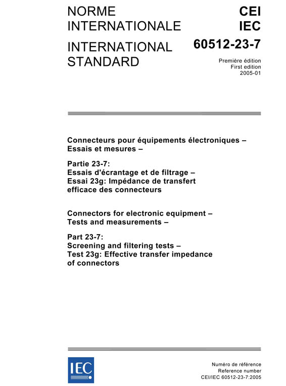 Cover IEC 60512-23-7:2005